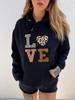 Amor Sudadera con capucha Suéter con capucha europeo y americano suéter de letras lisas Sudadera con capucha extragrande