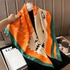 Pañuelo cuadrado pequeño de 90 cm pañuelo de seda vintage pañuelo de seda con estampado de letras tridimensional para dama nuevo pañuelo profesional pañuelo de satén venta al por mayor