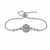 Pulsera Transfronteriza de Plata de Ley S925 para Mujer, Joyería Estilo Coreano, Pulsera de Moissanita Certificada Gra de 1 Quilate, Fuente Mayorista