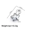 Acero Inoxidable Pieza Única Corazón Estrella de Cinco Puntas Colgante Hecho a Mano DIY Collar Pulsera Joyería Colgante Colgante de Cola Accesorios de Joyería