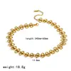 Conjunto de collar y pulsera de acero inoxidable con múltiples anillos de moda transfronteriza, gargantilla de titanio con diseño elegante de mariposa en oro de 18k