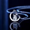 Collar de conejo de luna nueva Hua Yule 2022 para mujer, estilo ins, personalidad de moda, colgante de clavícula de piedra de lujo para mujer