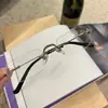 Óculos sem Aro Estilo Coração Klorox Iguais aos da Ouyang Nana, Armações de Metal Leve Retrô, Podem Ser Personalizados com Lentes de Grau