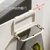 Estante plegable para bolsas de basura montado en la pared para cocina, estante de almacenamiento de cubo de basura montado en la pared de la puerta del gabinete del hogar, estante para basura de baño