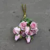 Alta Qualidade Rosa Princesa Simulação Ocidental 3 Garfos Rosa Dia dos Namorados Sala de Estar Arranjo de Flores Decorativo Flor Artificial Única