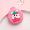 Peine Portátil Peine Plegable Pequeño de Bolsa de Aire Peine de Masaje Lindo de Dibujos Animados Mini para Mujer para Niños Cojín de Aire Espejo Integrado