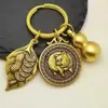 Chaveiro Liga de Zinco Cabacinha Auspiciosa Pingente Chave de Carro Bolsa Pequeno Presente Acessórios de Metal Chaveiro Chinês