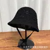 Sombrero de Pescador de Punto Sólido de Color Simple Estilo Japonés con Diseño Hueco, Sombrero de Sol de Moda para Primavera y Verano, Transpirable con Cordón