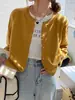 Chaqueta Cardigan Mujer Nueva Primavera Otoño Delgada Ropa Exterior Tejidos Suéter de Principios de Otoño Suelto Manga Larga Superior Para Ropa Exterior