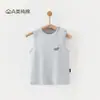 Camiseta Regata sem Mangas de Algodão Puro com Vazados para Bebê, Classe A, Camisa Fina de Algodão para Recém-nascido no Verão, Top de Algodão Unissex para Bebê