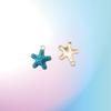 Llavero pequeño con colgante de estrella de mar oceánica, sencillo y bonito, de aleación, con gotas de aceite, accesorio de joyería.