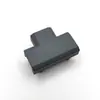 Acessórios para Mesa de Escritório Modelo T168 Conector de Três Vias Clipe de Cobertura Divisória de Tela Peças de Fixação de Conexão para Estação de Trabalho Liga de Alumínio Preto
