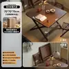 Mesa de jantar dobrável toda em madeira maciça, retangular, para apartamentos pequenos, mesa e cadeiras de jantar para uso doméstico, modelo novo 2025, adequado para imóveis de aluguel