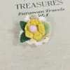 Broche de Flor de Pompones en Tela con Borde de Encaje de Principios de Primavera, Broche Fresco Estilo Japonés, Accesorio de Decoración para Ropa de Abrigo y Suéter