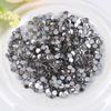 Cristal de vidro de strass de diamante de cristal de diamante redondo de fundo plano transfronteiriço manicure Diamante DIY manicure adesivo de unha fabricantes de joias de diamante atacado