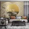 Lujo ligero estilo chino nuevo flor y pájaro bambú Zen papel tapiz estudio sala de estar sofá fondo mural papel tapiz estilo chino clásico