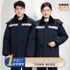 Ropa de trabajo de invierno, incluyendo chaquetas acolchadas, overoles y ropa de trabajo reflectante con capucha para almacenamiento en frío y talleres