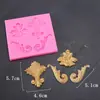 Molde de Silicone para Decoração de Bolo Fondant com Padrão Múltiplo Retro Relevo Espiral Forma de Chocolate para Assar