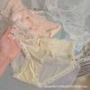 Ropa interior de encaje dulce directa de fábrica para mujer, algodón en la entrepierna, cintura baja, tentación sexy, hueco transparente, bragas para mujer