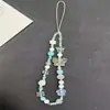Cadena para Teléfono Móvil Ins de Verano Cadena Azul Cadena con Cuentas Correa para Teléfono Móvil Colgante CCD de Cámara DIY Cadena para Colgar