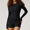 Camiseta de Manga Larga para Deportes de Otoño Invierno para Mujer, Secado Rápido, Transpirable, para Correr, Fitness, Yoga, Corte Ajustado, Cepillada, Capa Base de Pilates