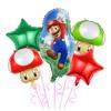 Set de Globos de Papel de Aluminio de Mario Transfronterizo, Juguete de Juego de Cumpleaños Temático de Mario, Decoración, Suministros para Fiesta