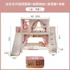Litera de Madera Maciza Cama Alta y Baja Cama para Adultos y Niños Escalera de Madera Armario Litera Cama de Doble Capa Tema Casa del Árbol Hotel