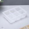 Bloco de gelo de silicone quadrado de 4 furos seguro e insípido molde de gelo de silicone de grau alimentício com tampa à prova de poeira e fácil desmoldagem