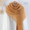 Bufanda de Algodón y Lino Plisada de Color Sólido de Venta Caliente Transfronteriza, Pañuelo de Cabeza Malayo Multicolor Arrugado de Moda con Flecos para Mujer