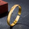 Pulsera de Concubina Imperial con Baño Brillante, Pulsera Abierta Mate de Oro Antiguo Arenado con Bendición de Cara Ancha, Pulsera para Ceremonia de Boda