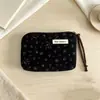 Monedero de lunares estilo coreano Ins, Bolsa pequeña portátil con cordón, Bolsa de almacenamiento multifuncional, Bolso de mano exquisito de alto valor para mujer