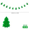 Guirnalda Creativa de 10 Árboles de Navidad de Papel 3D Cadena de Adornos Navideños Decoraciones Colgantes para Fiestas Suministros para Decoración de Pared y Techo