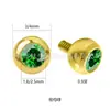 Conjunto Banhado a Ouro em Liga de Titânio F136 com Brincos de Tarraxa com Diamantes para Mulheres Parafuso Interno Cicatrização de Piercing na Orelha Tarraxa de Concha Tarraxa de Lábio Acessórios de Piercing Transfronteiriços