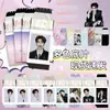 Pegatinas personalizadas de anime de celebridades tipo peel-off con proceso de estampado en dorado, pegatinas tipo peel-off de mercancía de anime para fans de celebridades, fotos tipo polaroid