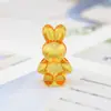 Accesorios para joyería DIY acrílico tridimensional transparente perforado agujero recto conejo oso cuentas sueltas materiales hechos a mano
