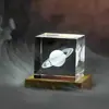 Cubo de bola de cristal luminoso creativo artesanía de tallado interior decoración de escritorio de oficina decoraciones para regalos de cumpleaños de niños