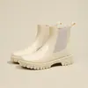 Botas de Lluvia Chelsea para Mujer 2026 Impermeables Antideslizantes Zapatos de Agua Engrosadas Resistentes al Desgaste Botas de Lluvia de Media Pantorrilla Botas de Moda Tendencia