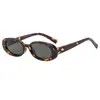 Gafas de sol con montura ovalada estilo Jennie 2026, Gafas de sol con montura negra Gm estilo callejero de celebridad de internet, Gafas de sol de montura pequeña de moda