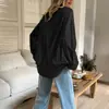 Blusa de Manga Larga de Color Sólido Casual para Vacaciones Europeas y Americanas Di Yun Transfronteriza Ropa de Mujer Sitio Independiente de Amazon Otoño e Invierno 2025