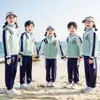 Ropa de Jardín de Infancia Primavera y Verano Conjunto de Tres Piezas de Manga Corta Día del Niño Juegos Uniforme Escolar Traje Uniforme de Clase de Primaria