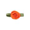 Capullos de Rosa Personalizados de Poliéster con Hojas, Accesorios para el Cabello Hechos a Mano para DIY, Flores Pequeñas Decorativas, Accesorios para Ropa de Niños