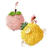 Nova Toalha de Mão de Chenille de Frutas para Pendurar Cozinha Banheiro Banheiro Espessa Bola de Mão Fofa Absorvente