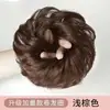 Peluca de Moño Bajo con Bola para Mujer Cabello Real Banda para el Cabello Hanfu Paquete de Cabello Antiguo Moño de Cabello Natural Esponjoso Artefacto de Peinado Perezoso