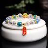 Tono Agitar Libro de Caperucita Roja Explosiones Original Glaseado Medio Azúcar Pulsera Corazón de Caramelo Lámina de Oro Esmalte Antiguo Corazón de Madre Sutra del Corazón Pulsera