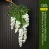 Flor de Glicinia Simulada de Venta Caliente Transfronteriza Flor Falsa Ratán Flor Artificial Abler Enredadera Techo Flor de Plástico Flor de Frijol Decorativa