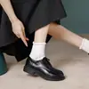 Mocasines de Estilo Británico con Suela Gruesa para Mujer 2026 Primavera/Otoño Nuevos con Cordones Negros Más Terciopelo Zapatos Pequeños de Cuero Suela Suave Versátiles Zapatos Individuales