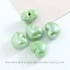 Rábano verde con forma de hueso, cuentas de cerámica, pulsera, collar, accesorios, cuentas sueltas, material para joyería hecha a mano DIY, cuentas