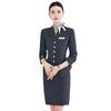 Conjunto de Terno Profissional Elegante de Cinco Botões, Corte Slim de Outono do Fabricante para Mulheres, Adequado para Uniformes de Agentes de Vendas Imobiliárias e Funcionários de Joalherias