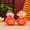 Fofo e Criativo Estilo Chinês Fazer Fortuna Boneco Bambolê Caixa Surpresa Figura de Resina Decoração de Mesa Venda por Atacado