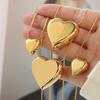 Collar con colgante de corazón simple de moda europea y americana ins Joker para mujer acero de titanio transfronterizo que no se desvanece joyería al por mayor